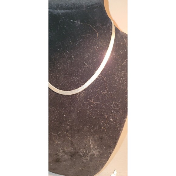 925 Solid Sterling Silver Herringbone chain necklace 18", 6mm 16.2 grams Bling! - Picture 9 of 13